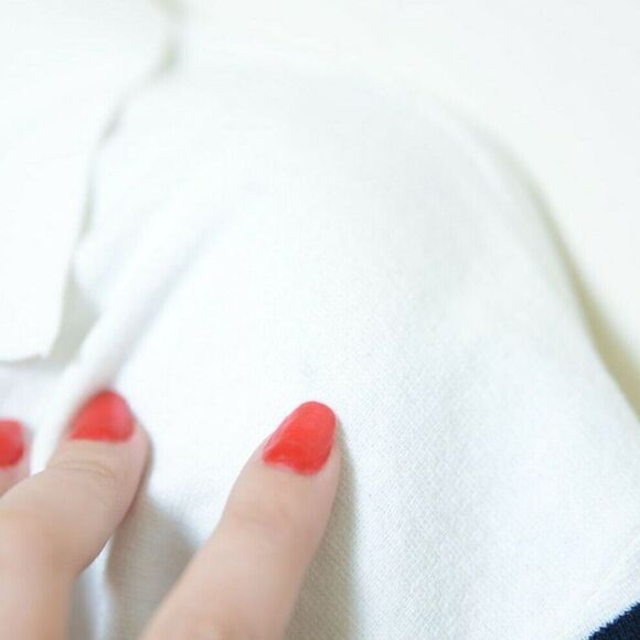 PORTSPURE White Black Striped 2 Piece Sweater Set - Picture 4 of 9